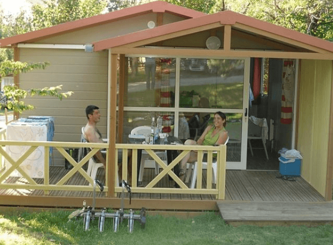 Exterior view of standard Bouleau chalet